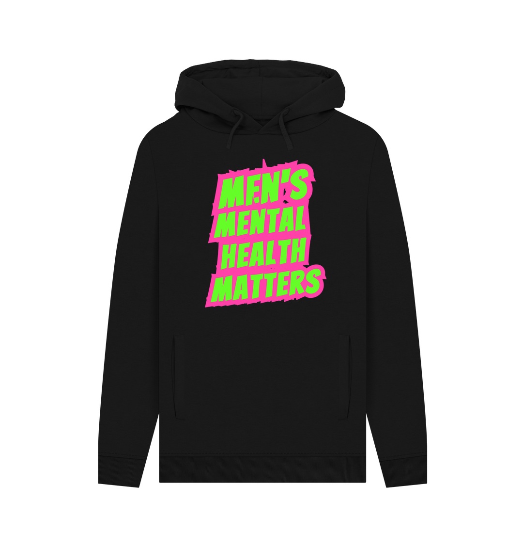 Black Printed Hoody Front