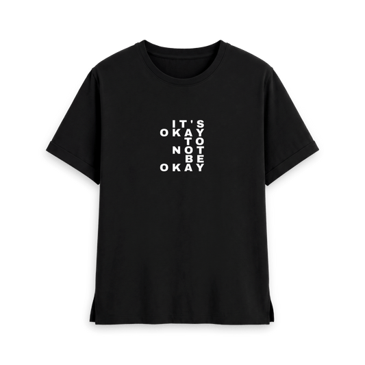 Black Printed T-shirt Front
