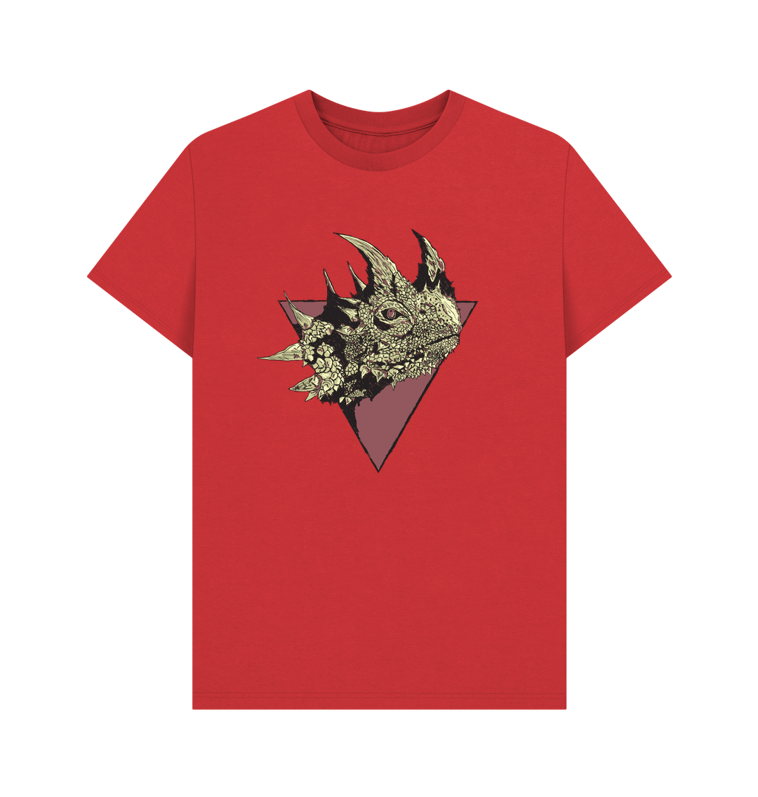 Red Dragon Head Organic Cotton Men's T-Shirt