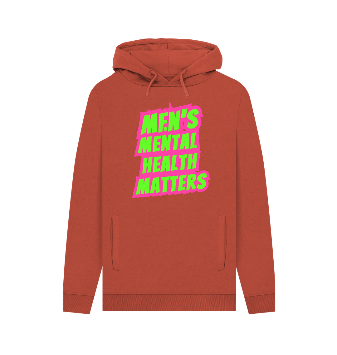 Rust Men's Mental Health Matters Organic Cotton Hoodie