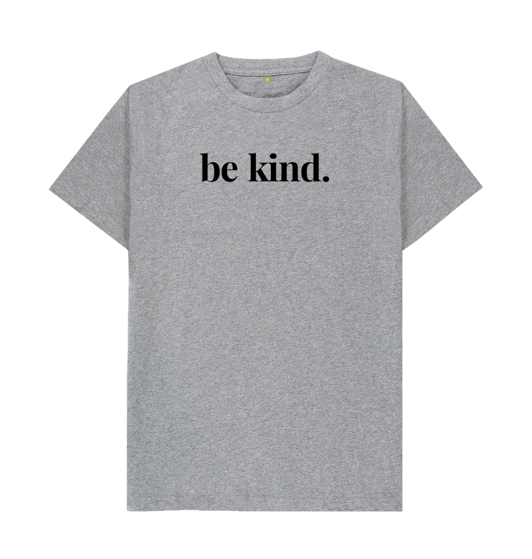 Athletic Grey Men's Mental Health Organic Cotton T-Shirt Be Kind