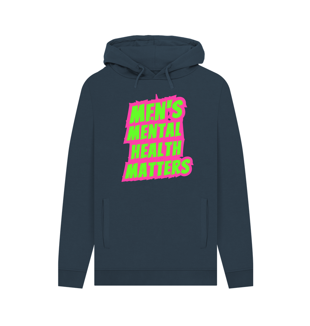 Navy Printed Hoody Front