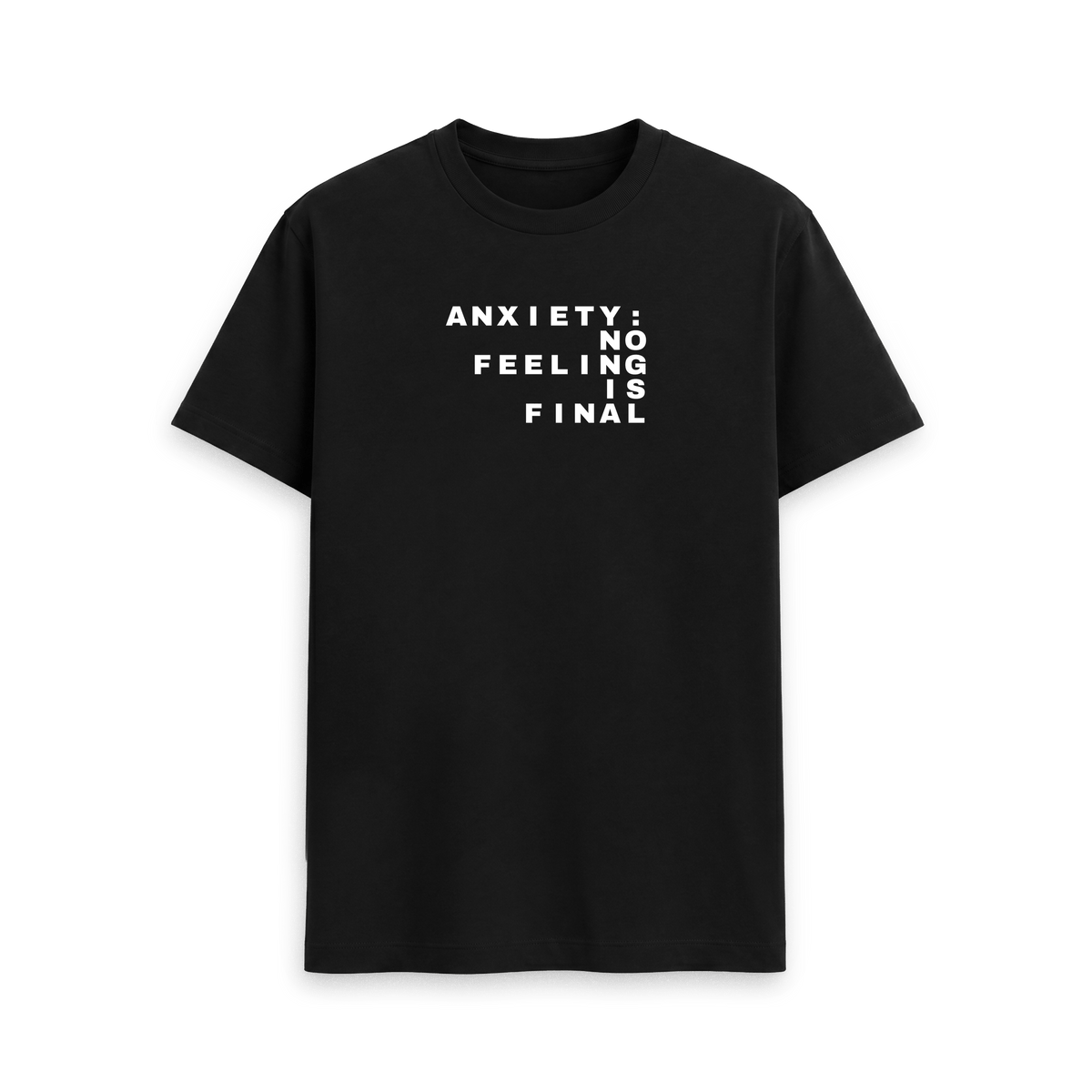 Black Printed T-shirt Front