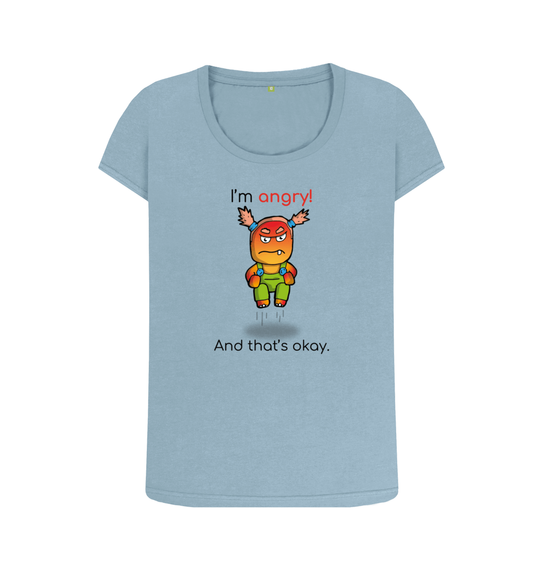 Stone Blue Printed T-shirt Front