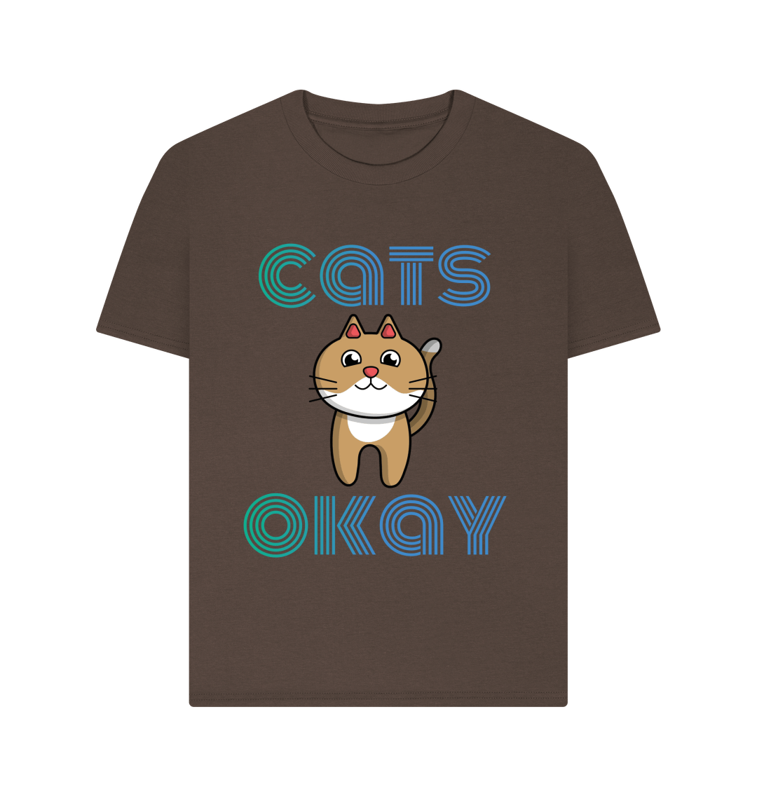 Chocolate Organic Cotton Cats Okay Mental Health Women's T-Shirt