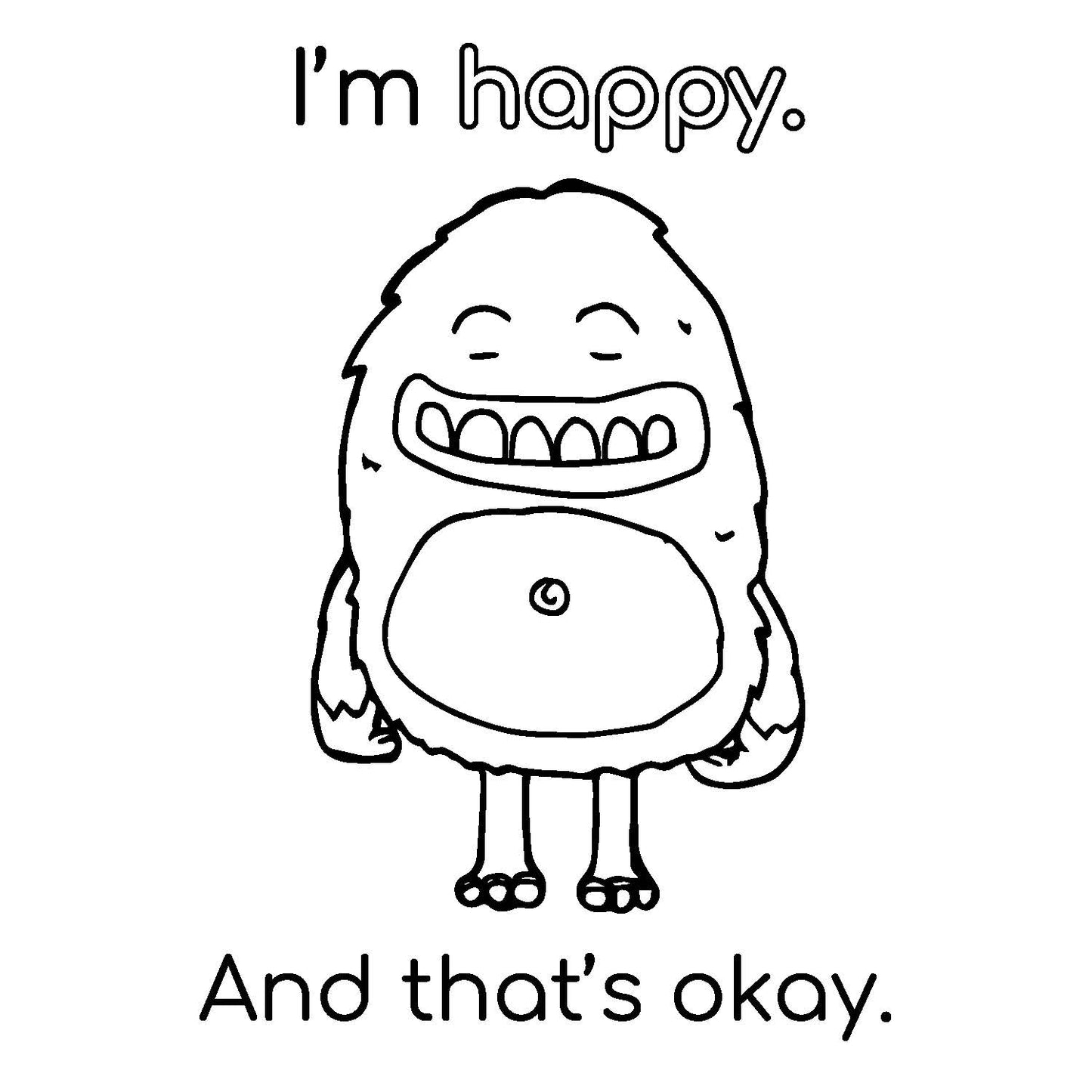 That's Okay Children's Emotions Colouring Sheets Digital Download