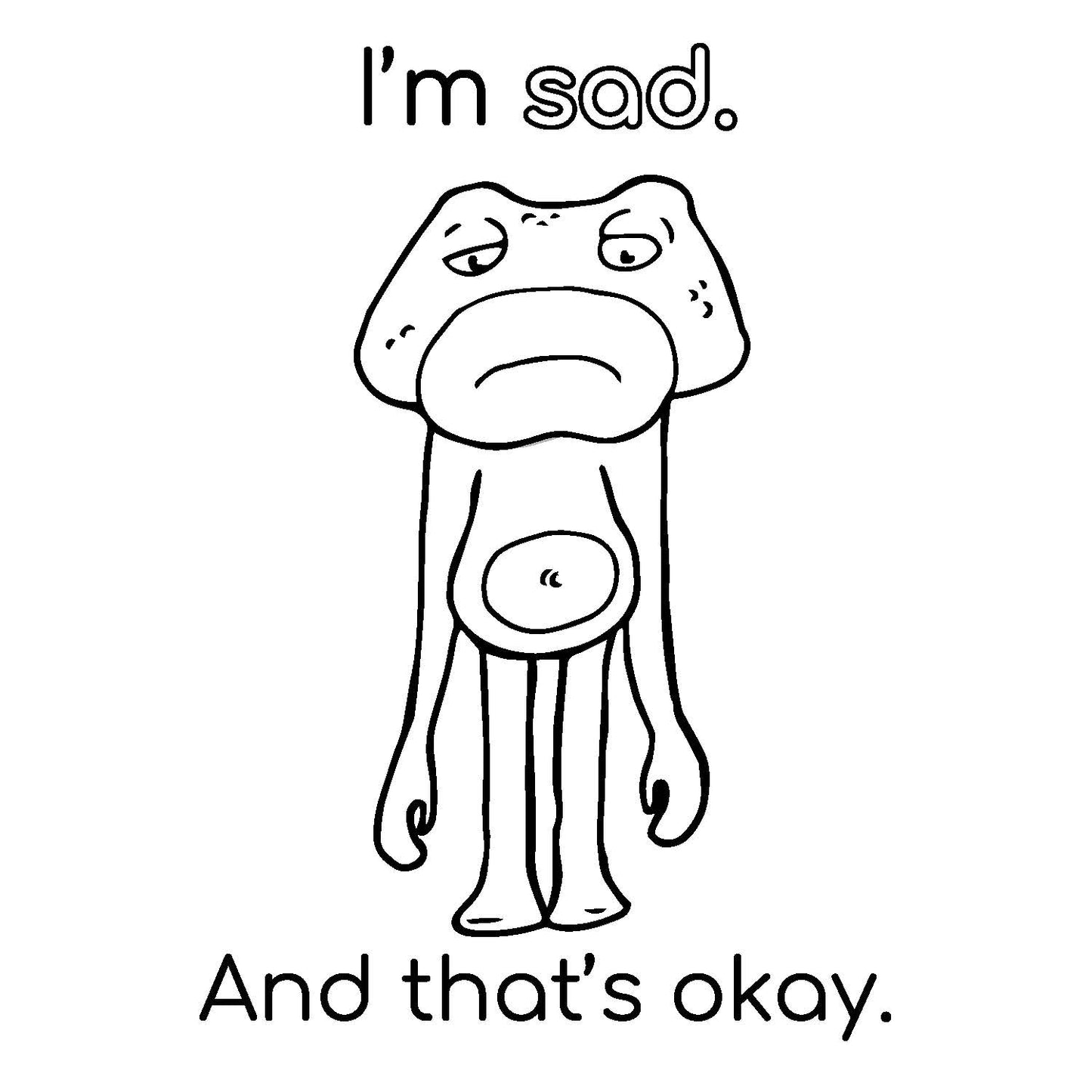 That's Okay Children's Emotions Colouring Sheets Digital Download