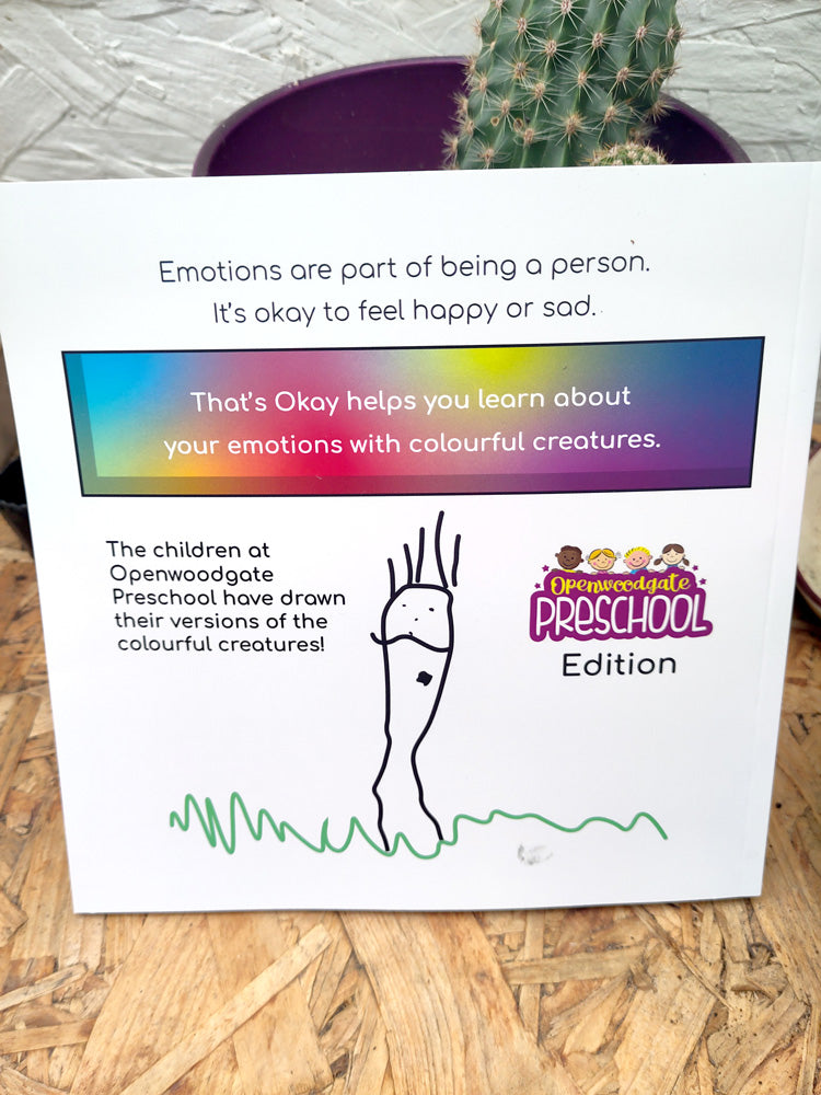 That's Okay Children's Youth Emotional Support Book Softcover - Openwoodgate Preschool Version