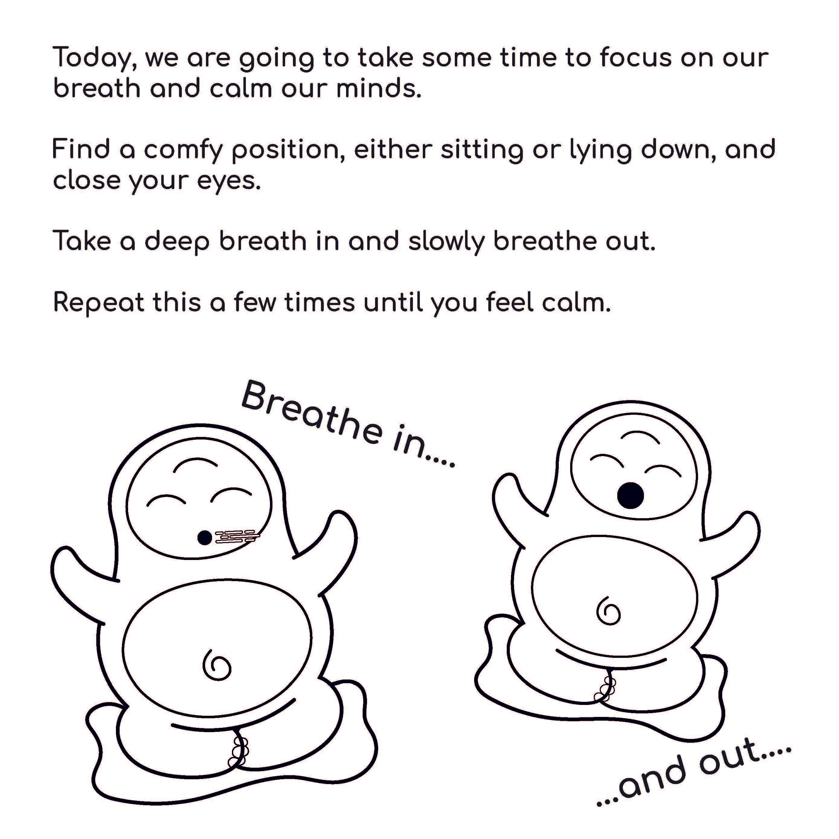 That's Calm Children's Guided Meditation Colouring Sheets Digital Download