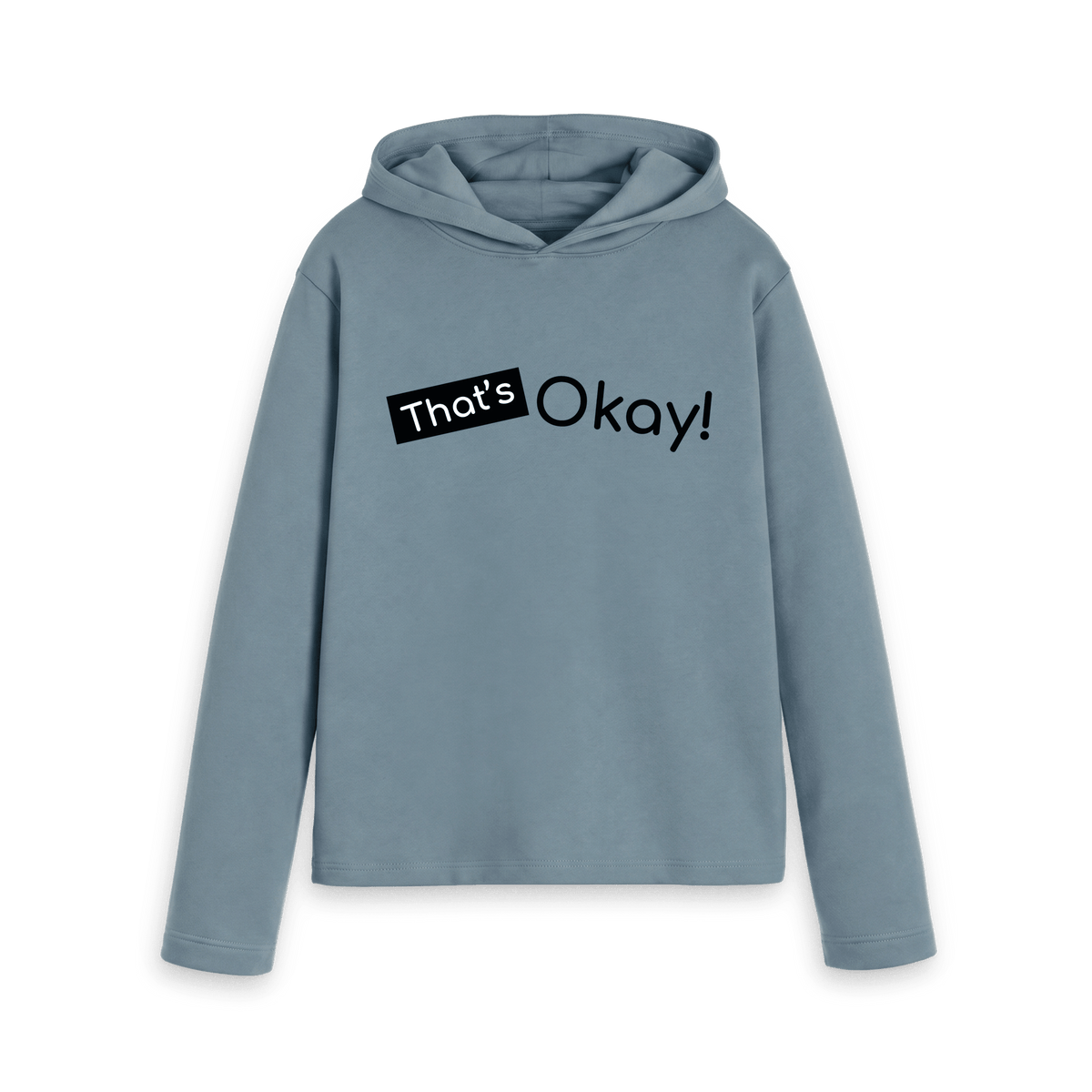 Stone Blue Printed Hoody Front