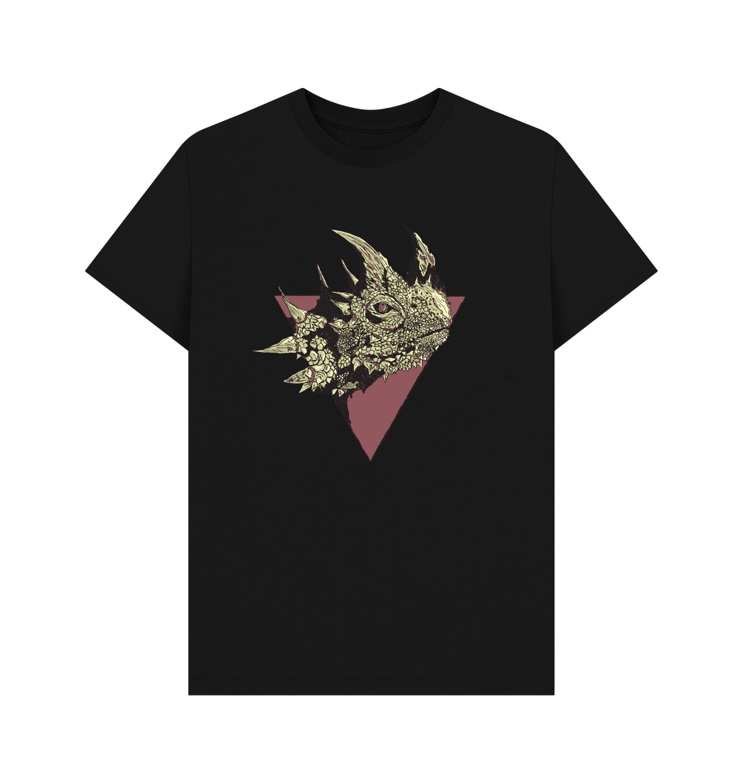 Black Dragon Head Organic Cotton Men's T-Shirt