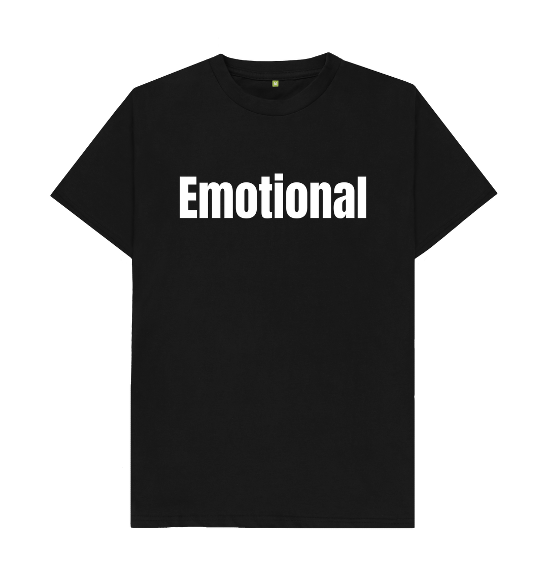 Black Organic Cotton Men's T-shirt Emotional