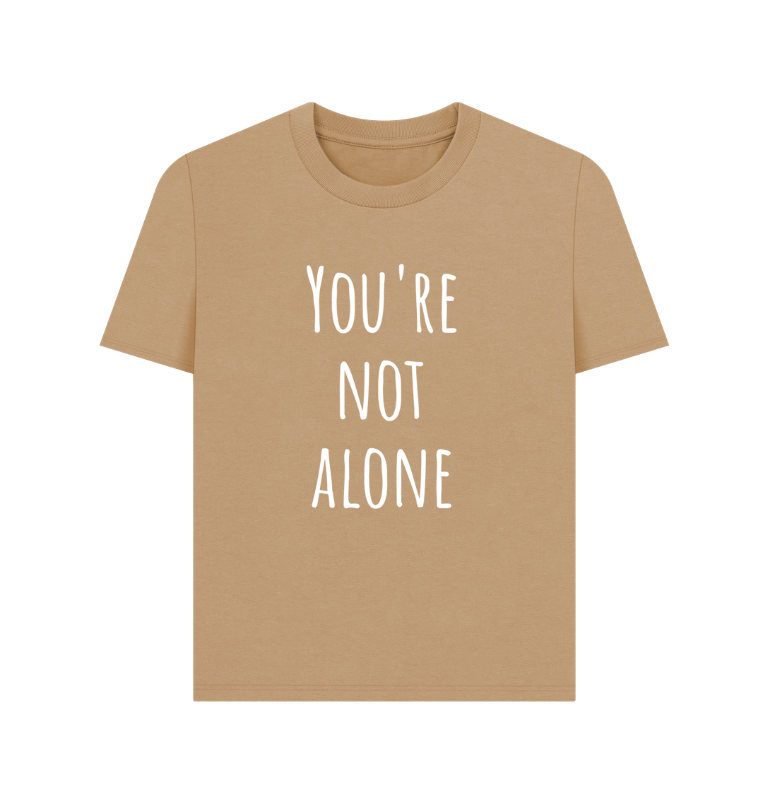 Sand You're Not Alone Organic Cotton Mental Health T-Shirt Women's