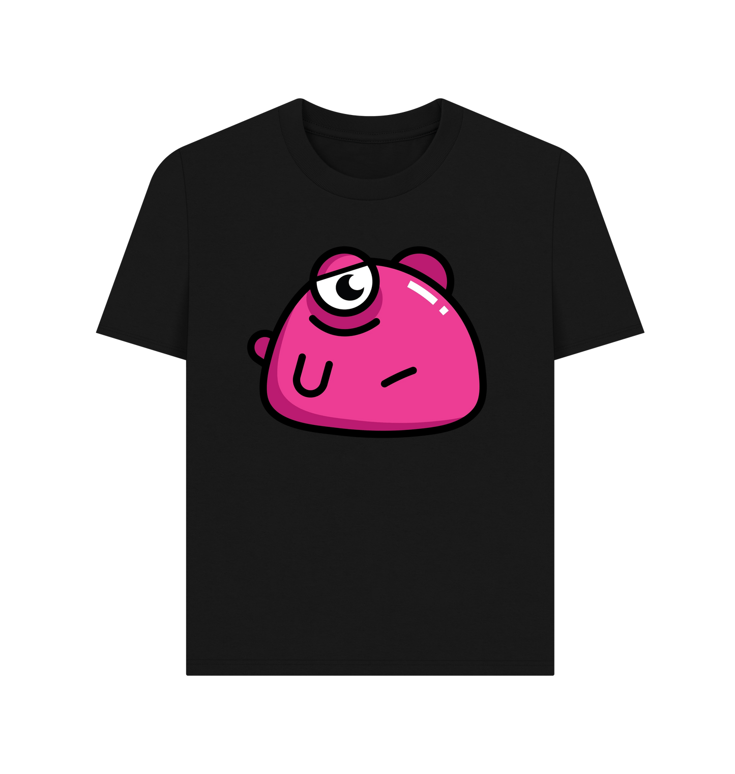 Black Printed T-shirt Front