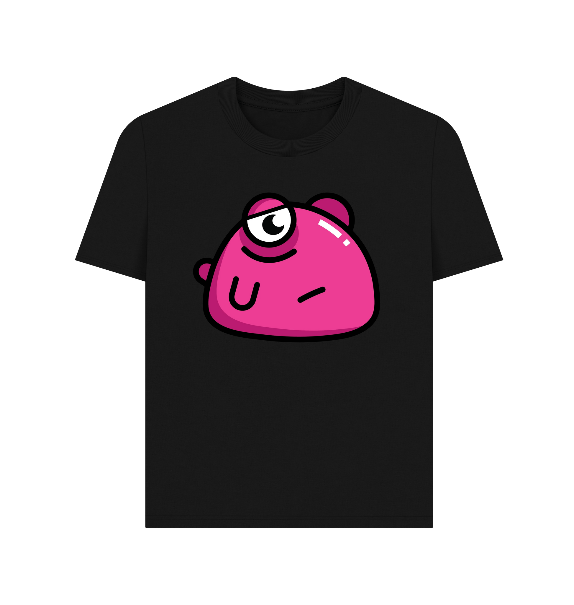 Black Printed T-shirt Front