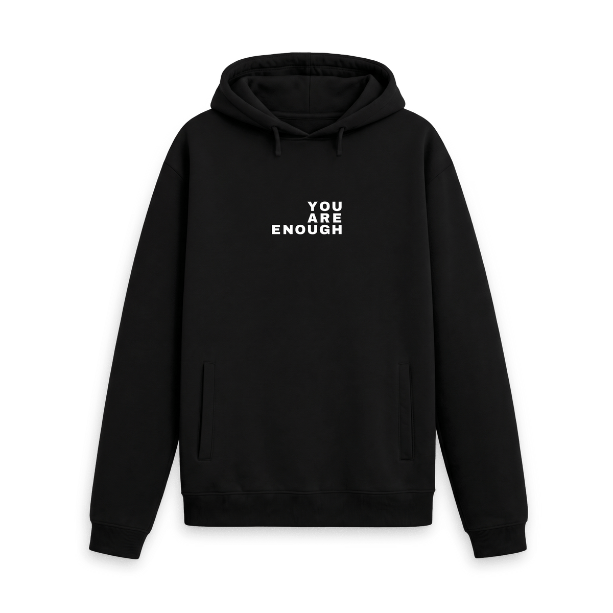 Black Printed Hoody Front