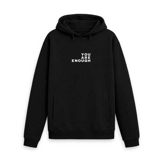 Black Printed Hoody Front