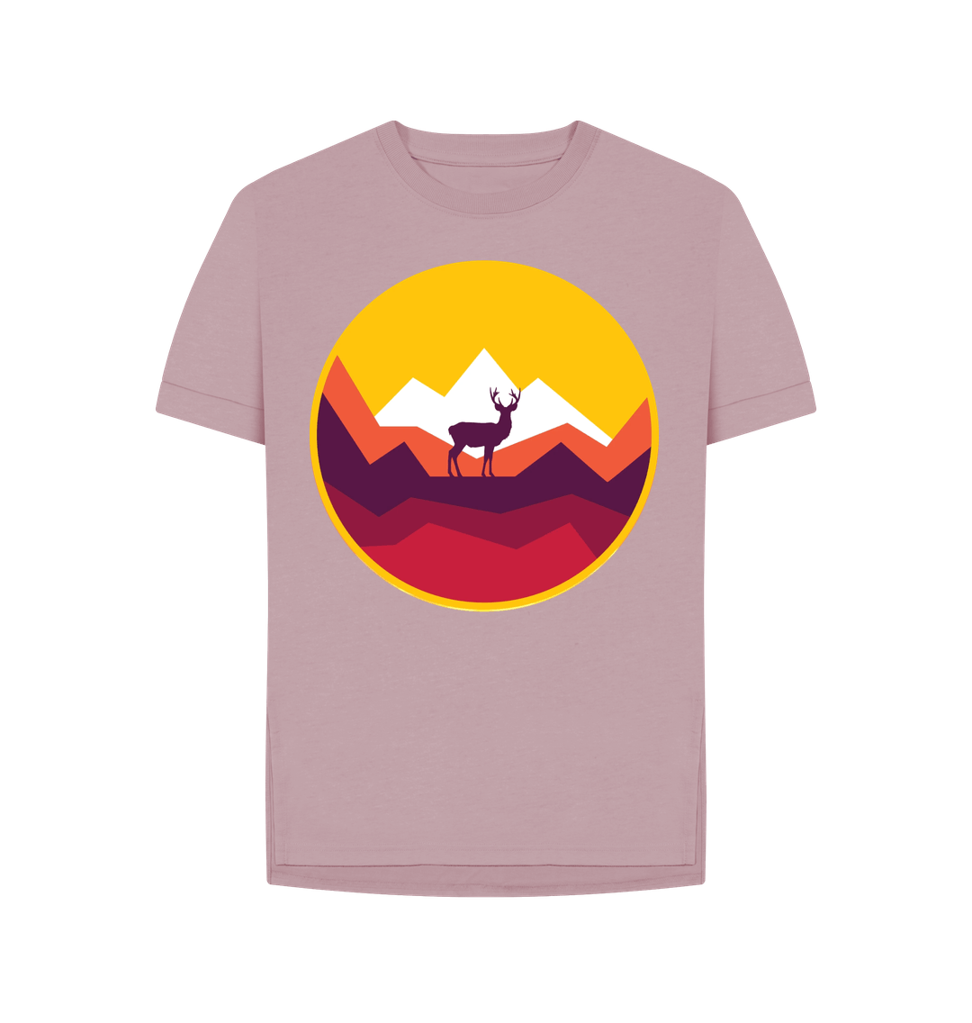 Mauve Organic Cotton Woman's T-Shirt Sunset