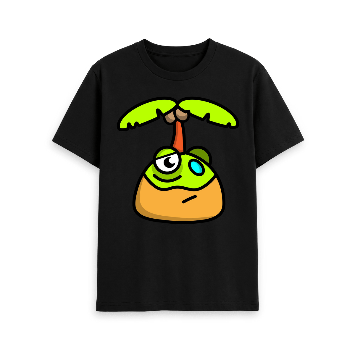 Black Printed T-shirt Front