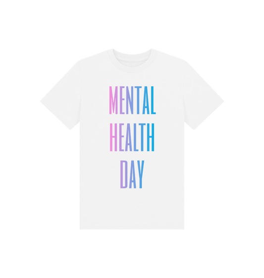 White Mental Health Day Clothing Organic Cotton T-Shirt Children's