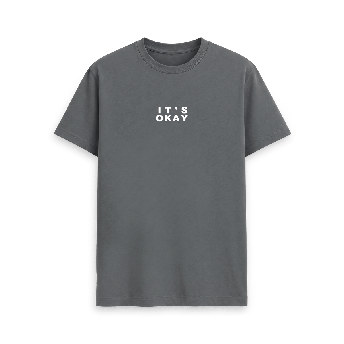 Slate Grey Printed T-shirt Front