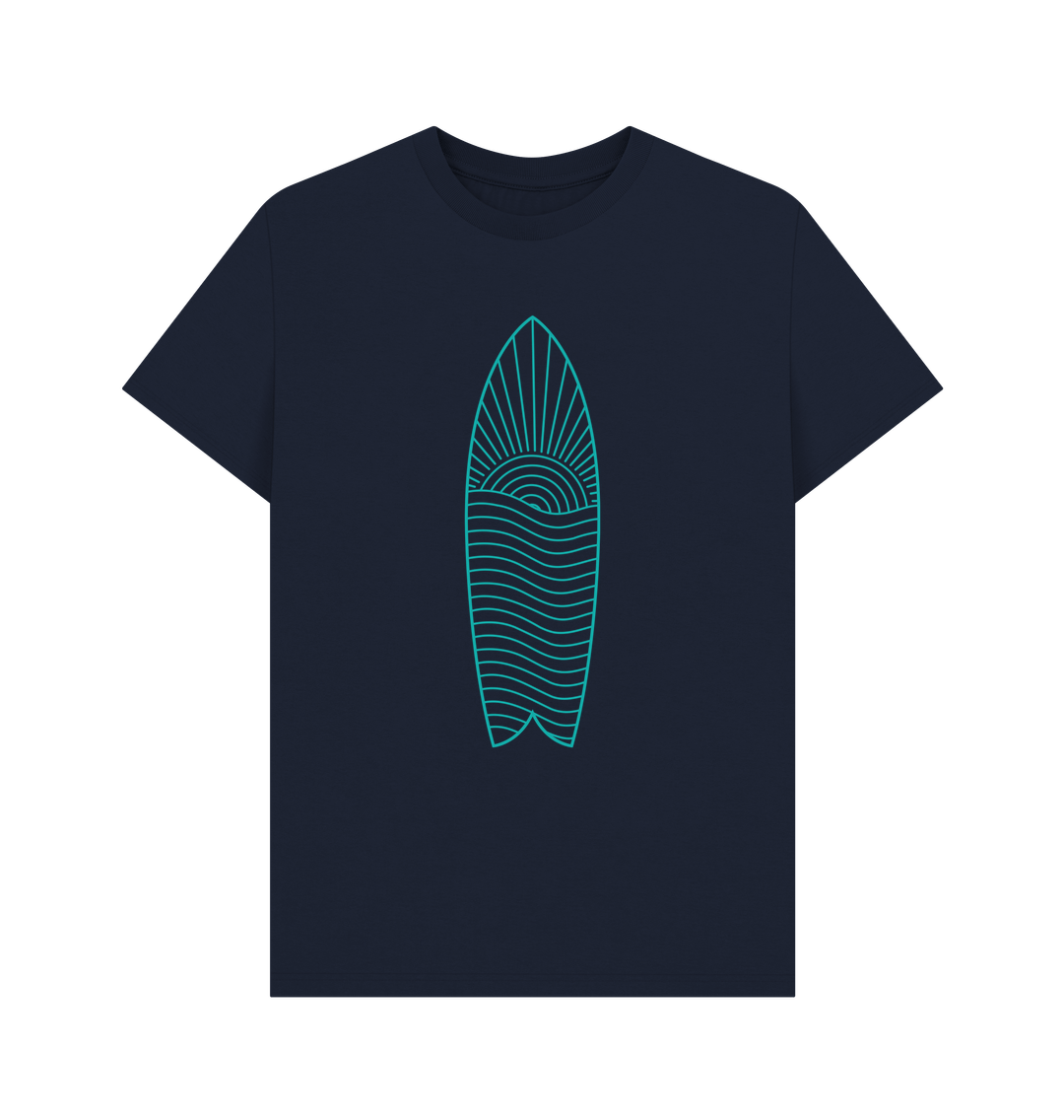 Navy Blue Organic Cotton Surf Men's T-Shirt