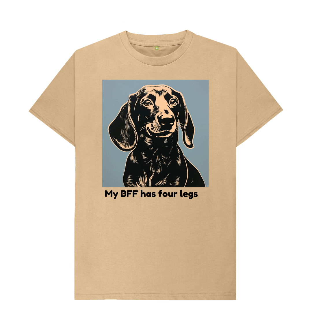 Sand Organic Cotton Mental Health My BFF has four legs Men's T-shirt