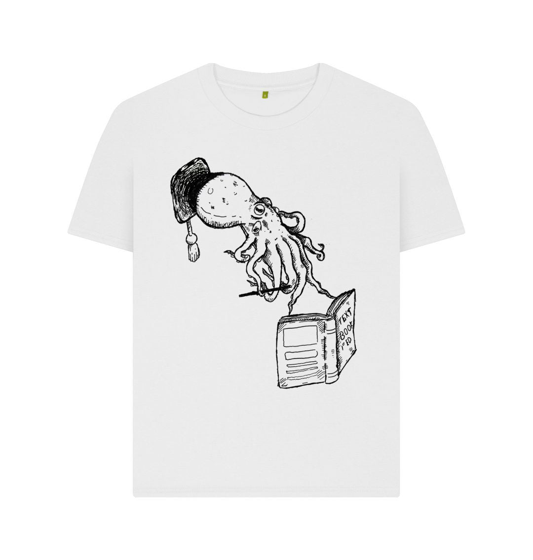 White Octopus Organic T-Shirt Woman's