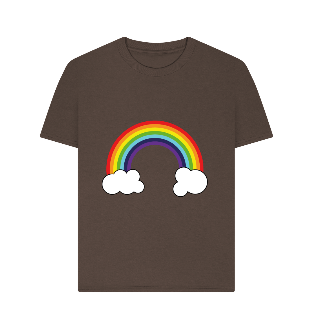 Chocolate Organic Cotton Rainbow Graphic Only Mental Health Women's T-Shirt
