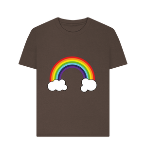 Chocolate Organic Cotton Rainbow Graphic Only Mental Health Women's T-Shirt