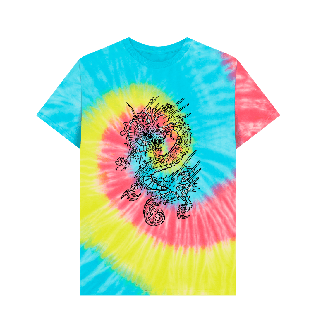 Tie Dye Dragon Organic Cotton Men's T-Shirt