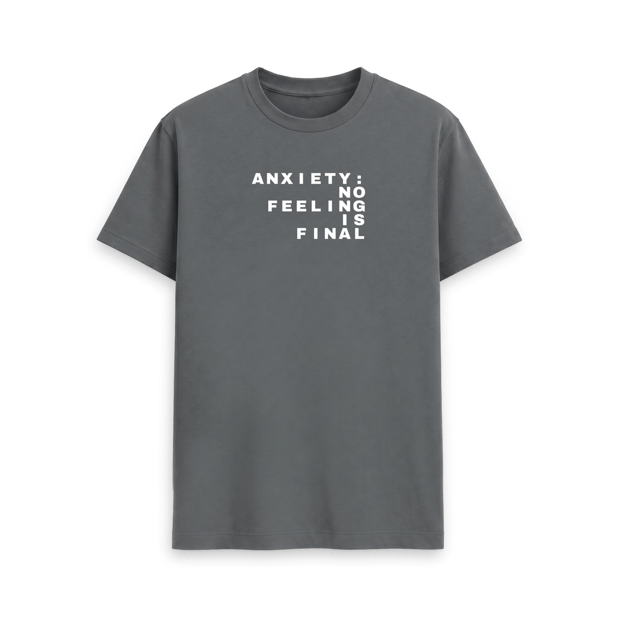 Slate Grey Printed T-shirt Front