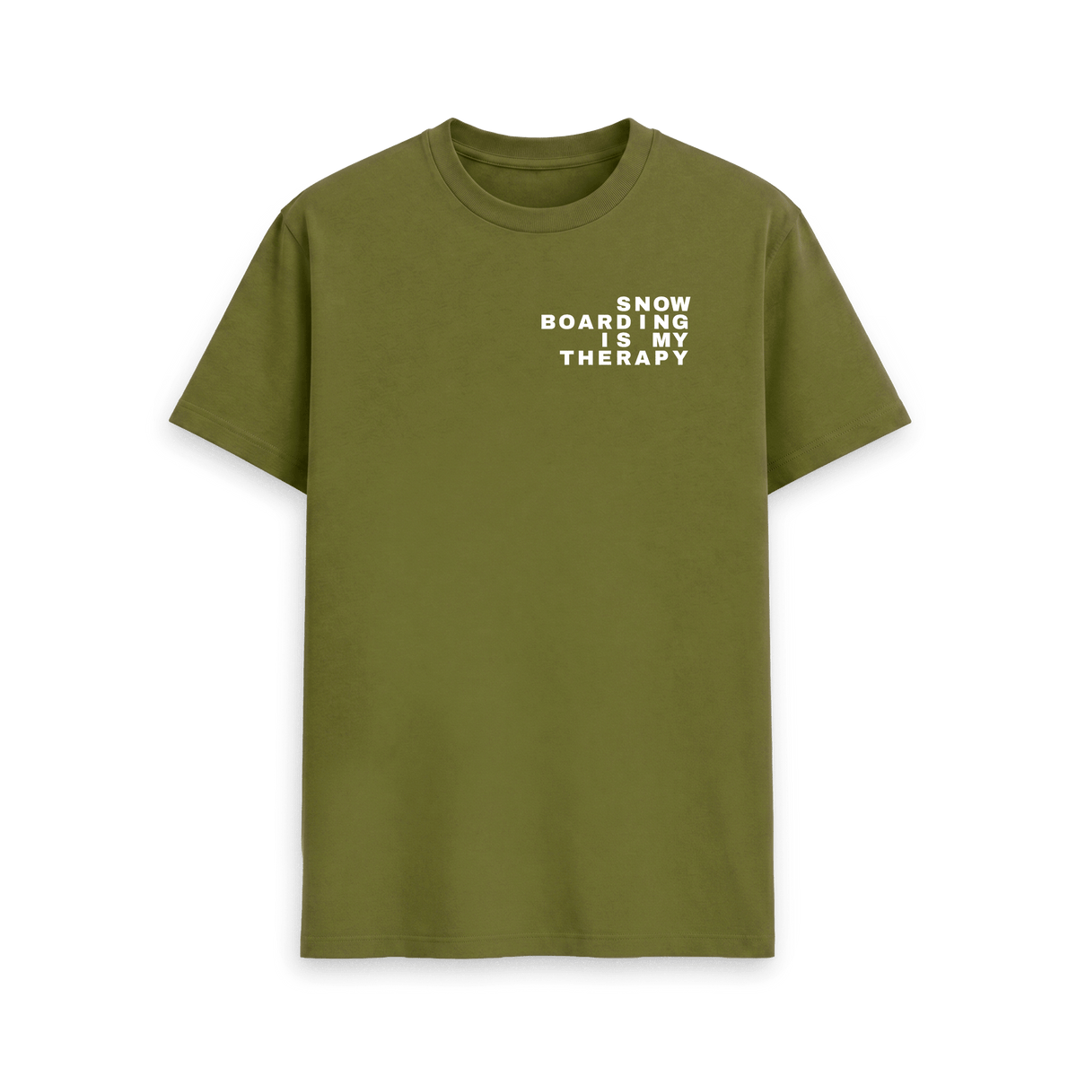 Moss Green Printed T-shirt Front