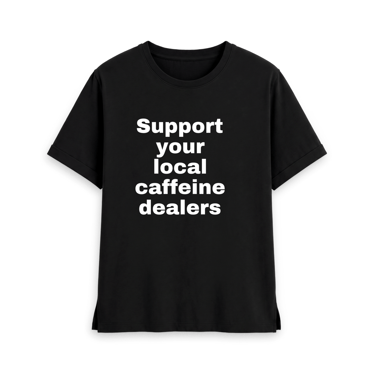 Black Printed T-shirt Front