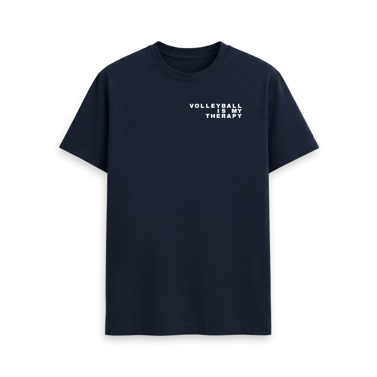 Navy Blue Printed T-shirt Front