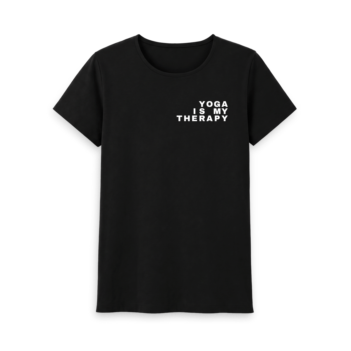 Black Printed T-shirt Front