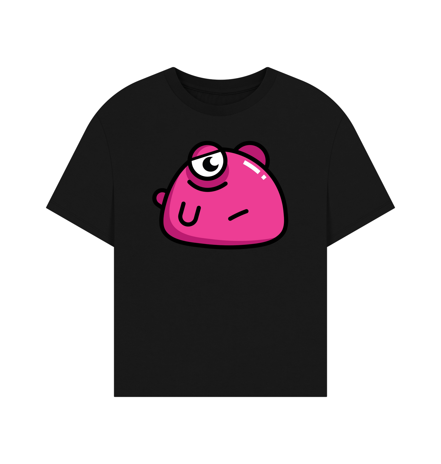 Black Printed T-shirt Front