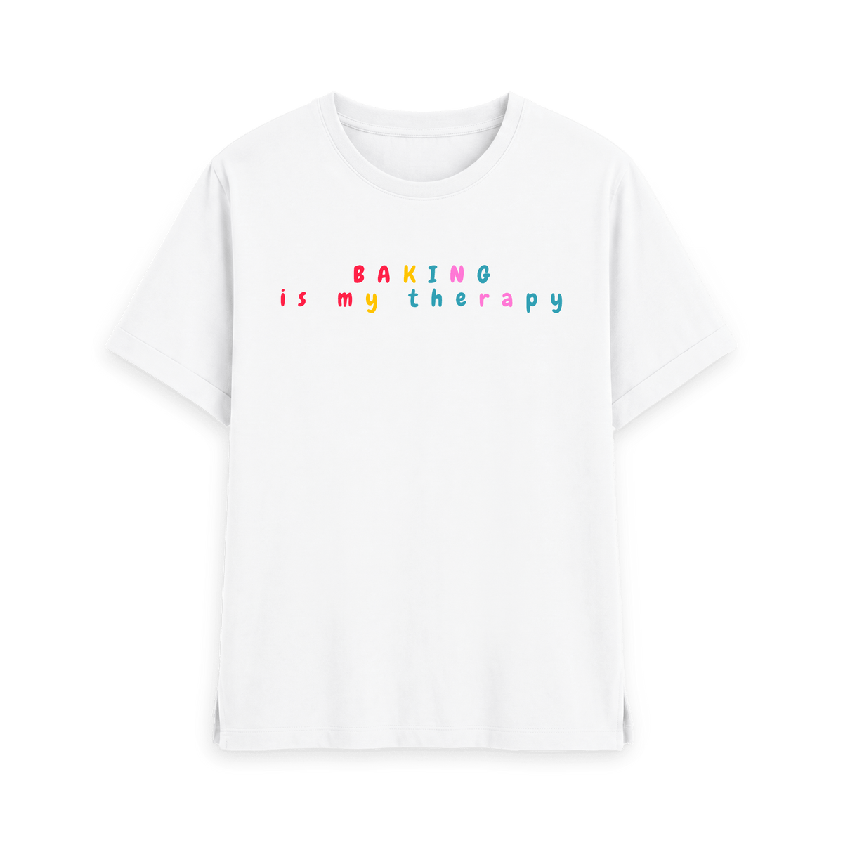 White Printed T-shirt Front