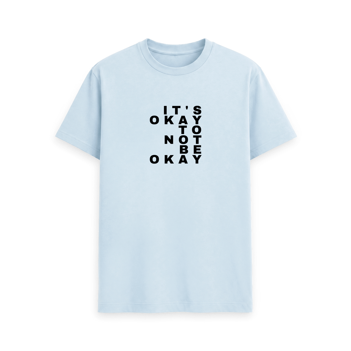 Sky Blue Printed T-shirt Front