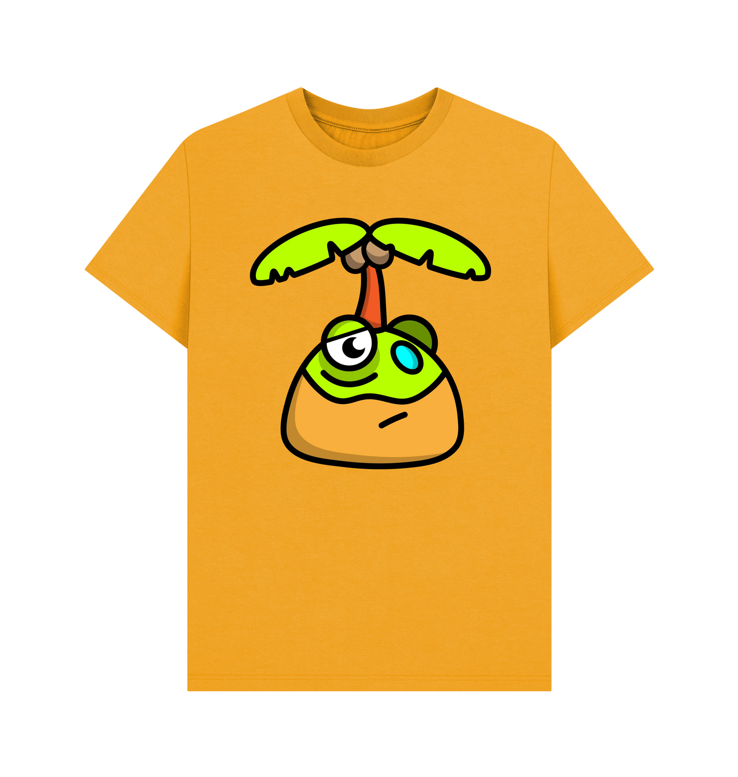 Mustard Printed T-shirt Front