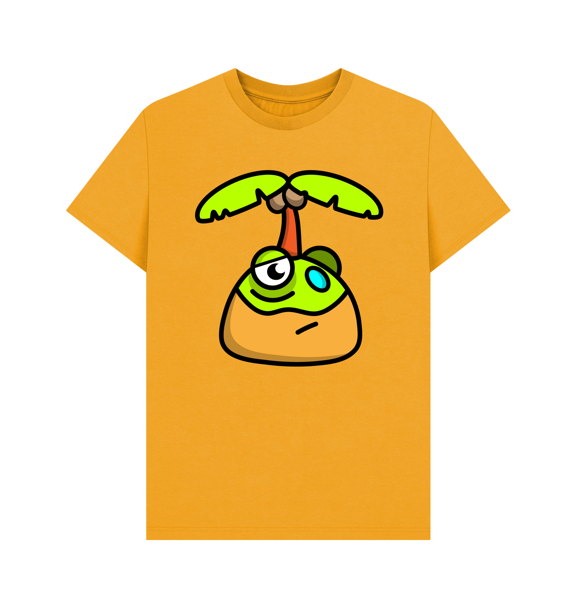 Mustard Printed T-shirt Front