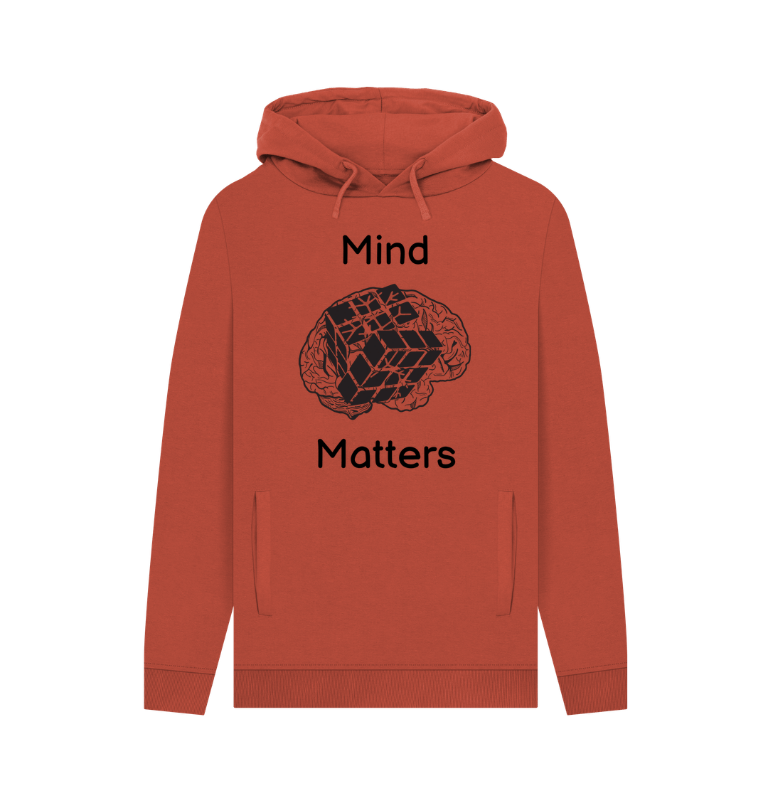 Rust Mind Matters Men's Mental Health Organic Cotton Pullover Hoodie