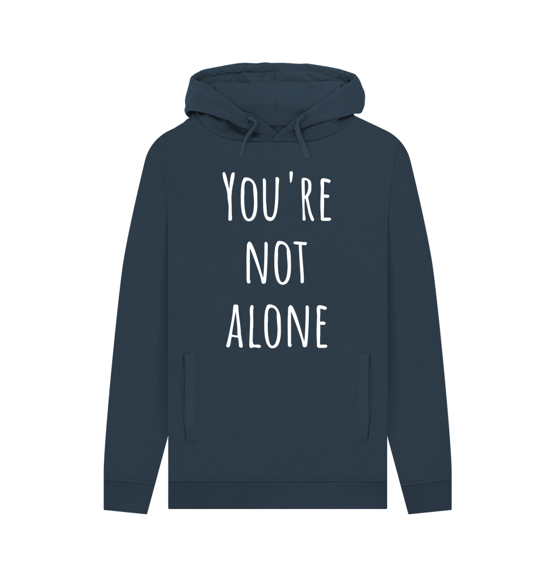 Navy You're Not Alone Organic Cotton Men's Pullover Hoodie