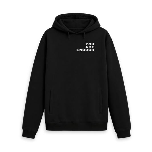 Black Printed Hoody Front
