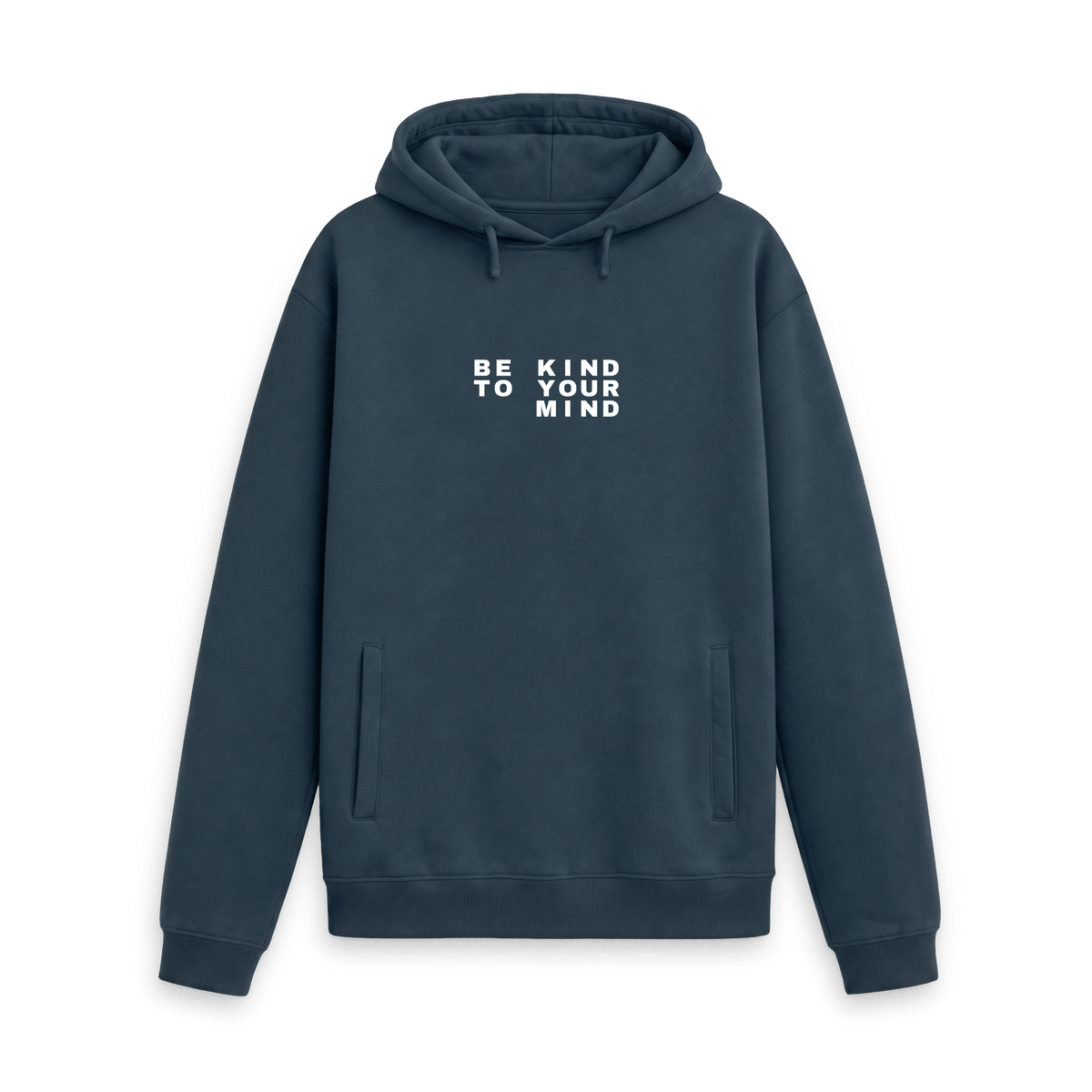 Navy Printed Hoody Front
