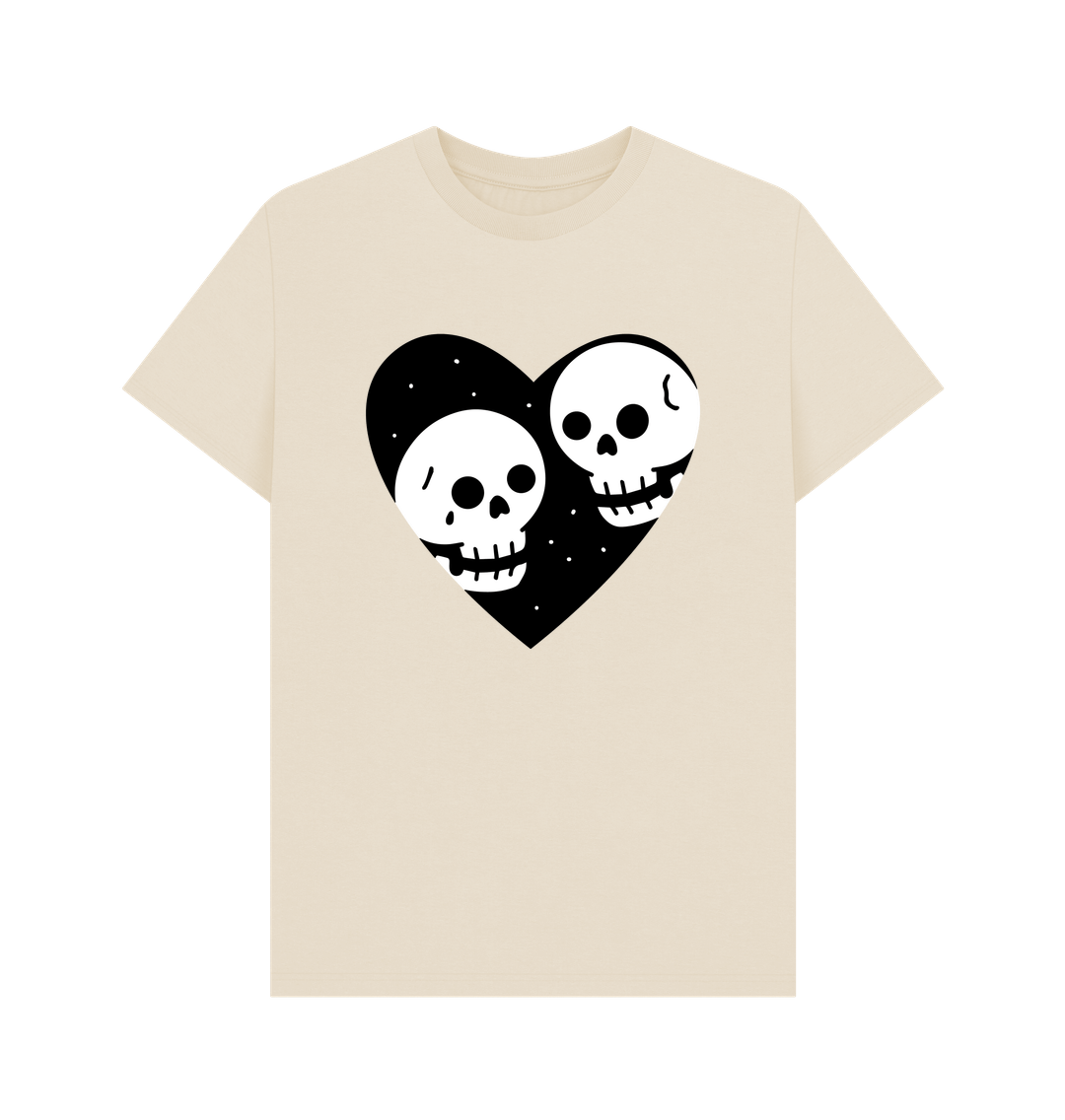 Oat Skeleton Heart Organic Cotton Cool T-Shirts for Men