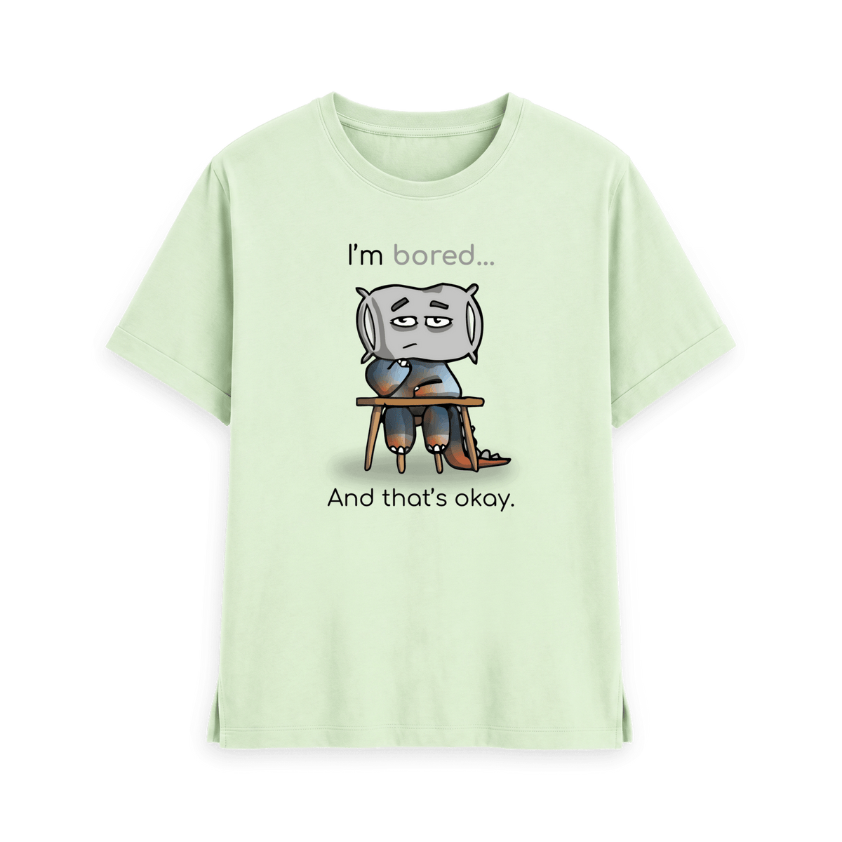 Pastel Green Printed T-shirt Front