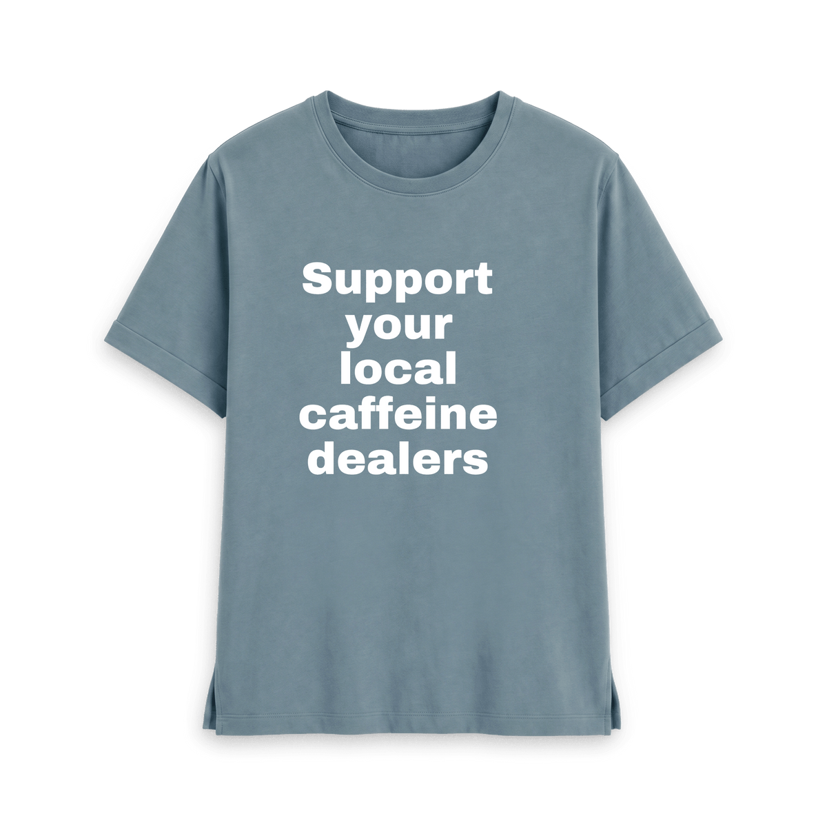 Stone Blue Printed T-shirt Front