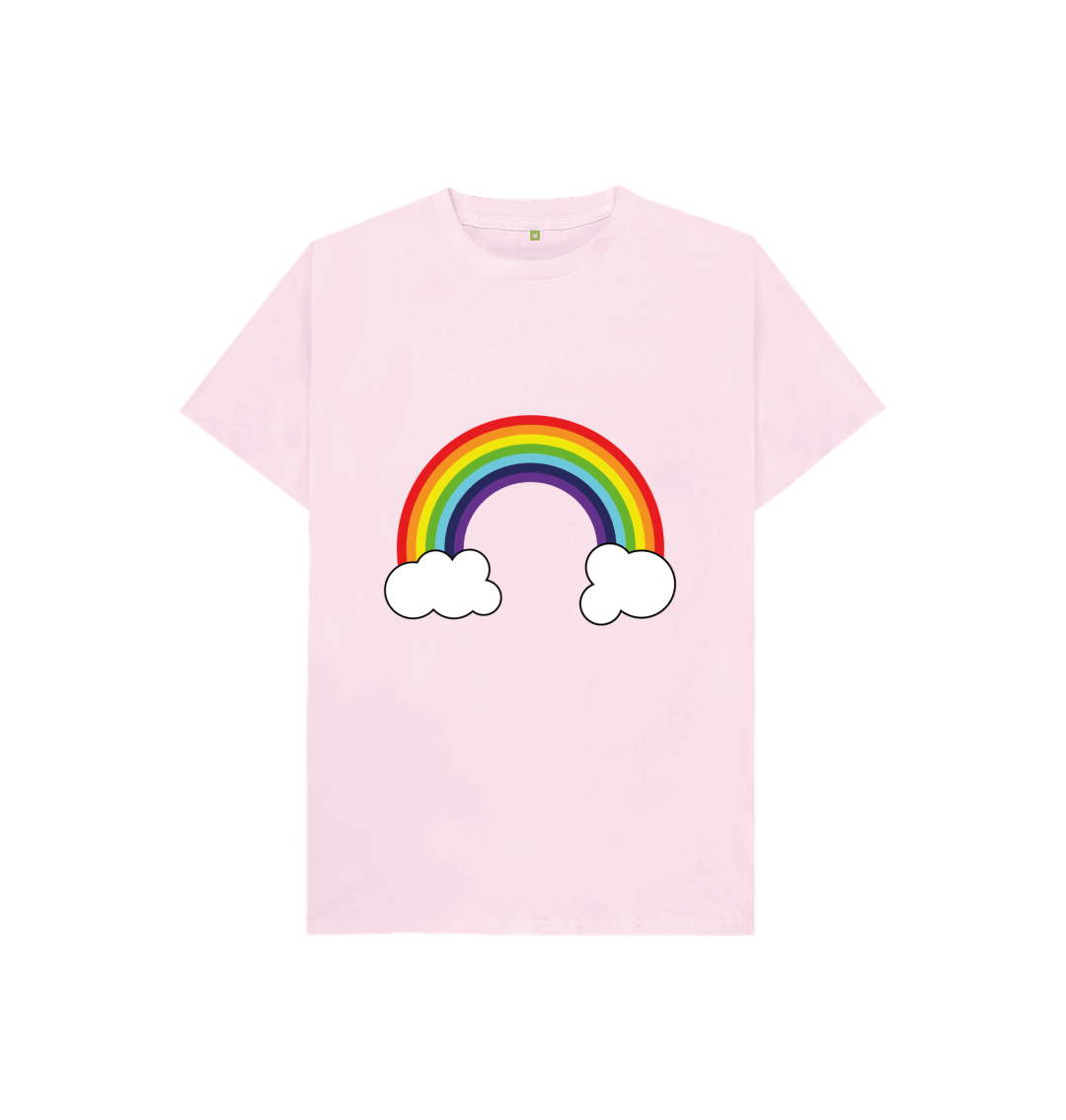 Pink Organic Cotton Rainbow Graphic Only Mental Health Children's T-Shirt