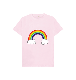 Pink Organic Cotton Rainbow Graphic Only Mental Health Children's T-Shirt